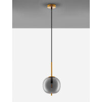 Nova Luce 9624096 Lato E14 Pendelleuchte Gold, Rauchiggrau 3