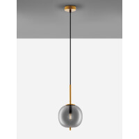 Nova Luce 9624096 Lato E14 Pendelleuchte Gold, Rauchiggrau 4