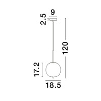 Nova Luce 9624096 Lato E14 Pendelleuchte Gold, Rauchiggrau 5