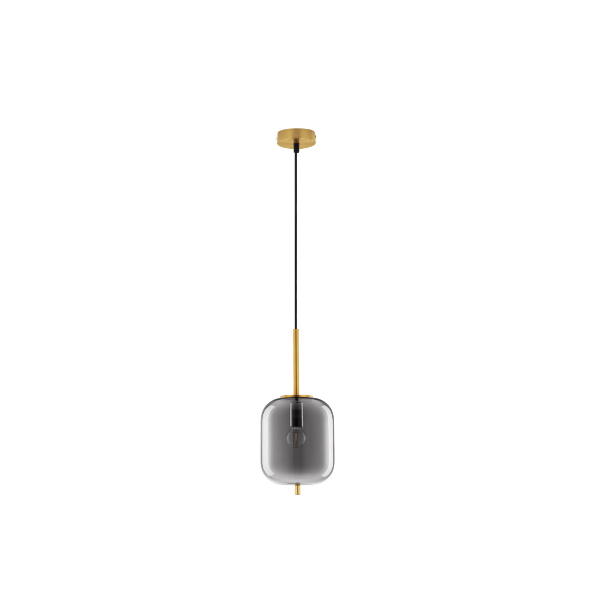Nova Luce 9624097 Lato E14 Pendelleuchte Gold, Rauchiggrau