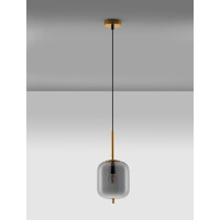 Nova Luce 9624097 Lato E14 Pendelleuchte Gold, Rauchiggrau 3