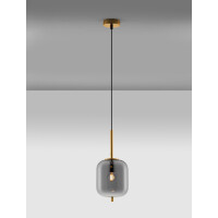 Nova Luce 9624097 Lato E14 Pendelleuchte Gold, Rauchiggrau 4