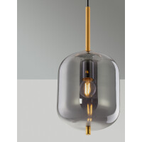 Nova Luce 9624097 Lato E14 Pendelleuchte Gold, Rauchiggrau 5