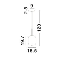 Nova Luce 9624097 Lato E14 Pendelleuchte Gold, Rauchiggrau 7