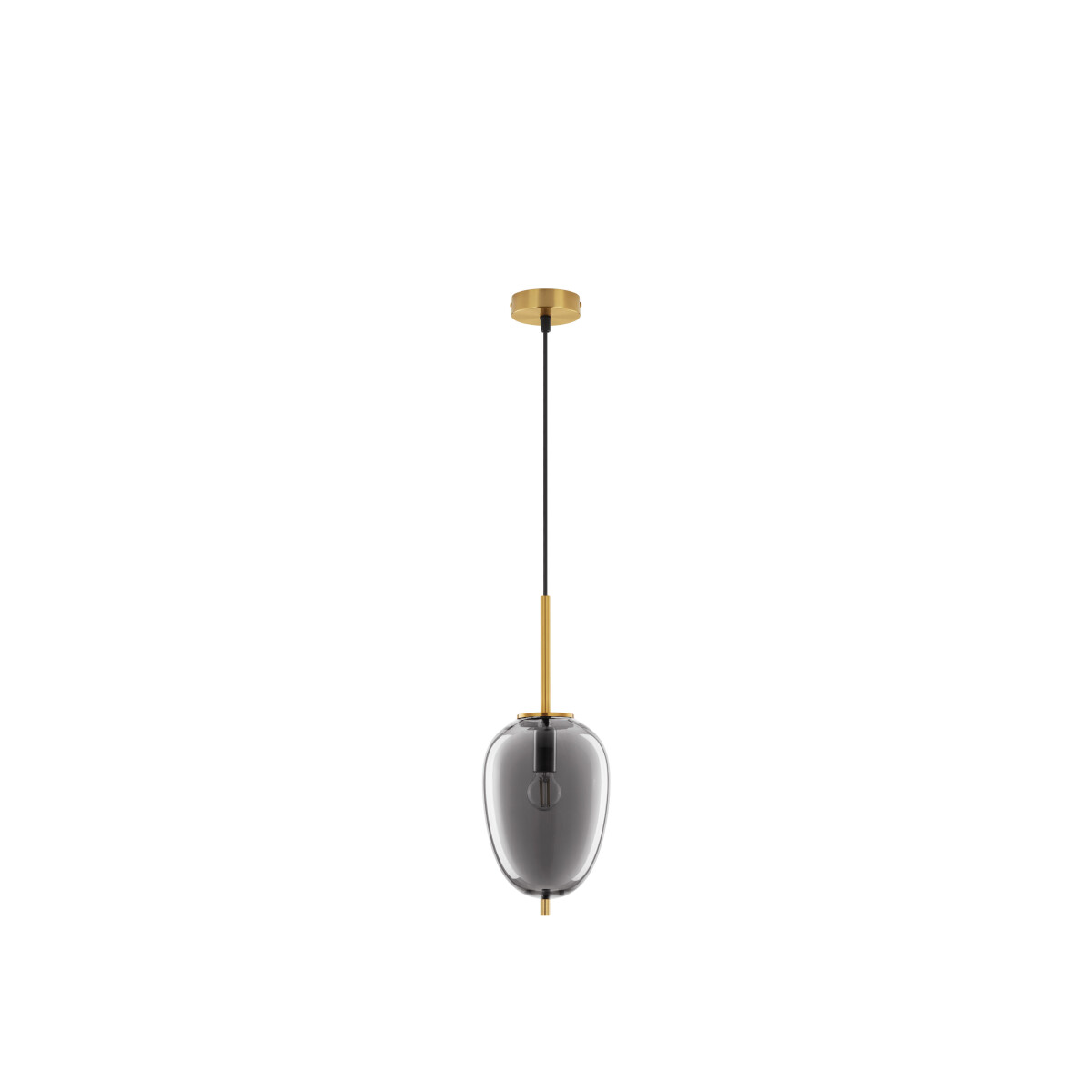Nova Luce 9624098 Lato E14 Pendelleuchte Gold, Rauchiggrau