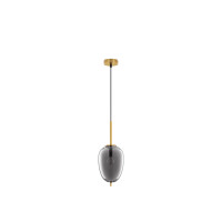 Nova Luce 9624098 Lato E14 Pendelleuchte Gold, Rauchiggrau