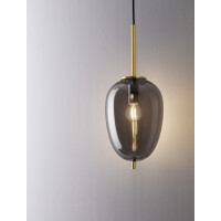 Nova Luce 9624098 Lato E14 Pendelleuchte Gold, Rauchiggrau 2