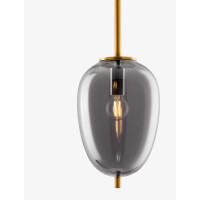 Nova Luce 9624098 Lato E14 Pendelleuchte Gold, Rauchiggrau 5