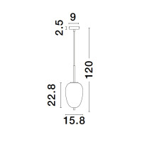 Nova Luce 9624098 Lato E14 Pendelleuchte Gold, Rauchiggrau 6