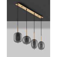 Nova Luce 9624083 Lato E14 Pendelleuchte Gold, Rauchiggrau 3