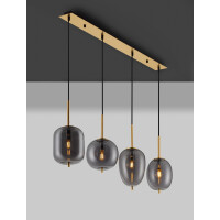 Nova Luce 9624083 Lato E14 Pendelleuchte Gold, Rauchiggrau 4