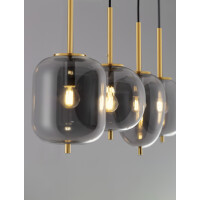 Nova Luce 9624083 Lato E14 Pendelleuchte Gold, Rauchiggrau 5