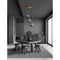 Nova Luce 9624082 Lato E14 Pendelleuchte Gold, Rauchiggrau 2