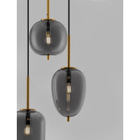 Nova Luce 9624082 Lato E14 Pendelleuchte Gold, Rauchiggrau 5