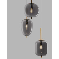 Nova Luce 9624082 Lato E14 Pendelleuchte Gold, Rauchiggrau 6