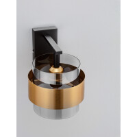Nova Luce 9236385 Sianna E27 Wandleuchte Gold, Rauchiggrau, 