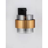 Nova Luce 9236385 Sianna E27 Wandleuchte Gold, Rauchiggrau, 