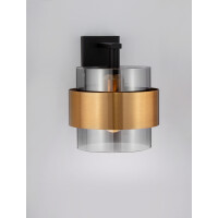 Nova Luce 9236385 Sianna E27 Wandleuchte Gold, Rauchiggrau, 