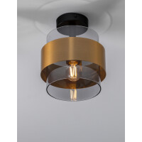 Nova Luce 9236384 Sianna E27 Deckenleuchte Gold, Rauchiggrau