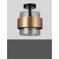 Nova Luce 9236384 Sianna E27 Deckenleuchte Gold, Rauchiggrau