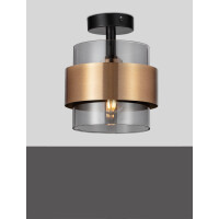 Nova Luce 9236384 Sianna E27 Deckenleuchte Gold, Rauchiggrau