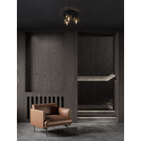 Nova Luce 9236386 Sianna E27 Deckenleuchte Gold, Rauchiggrau