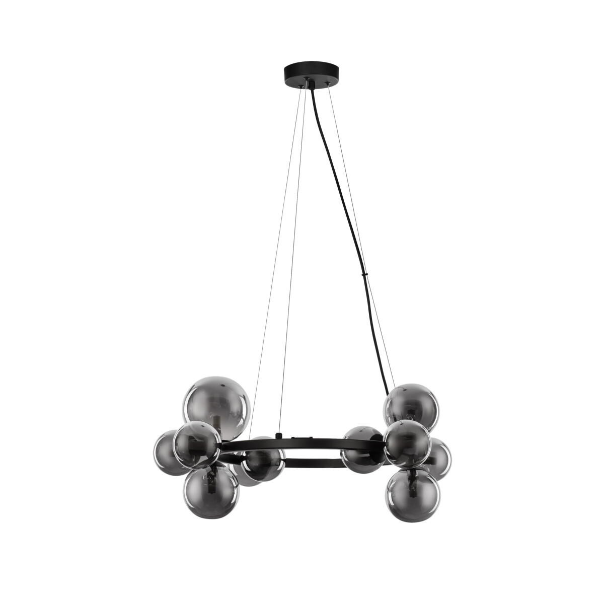 Nova Luce 9028855 Odillia G9 Pendelleuchte Schwarz, Rauchiggrau