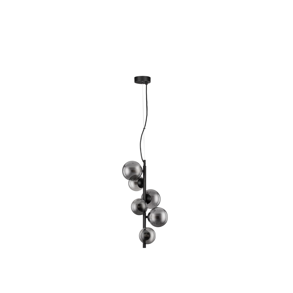 Nova Luce 9028859 Odillia G9 Pendelleuchte Schwarz, Rauchiggrau