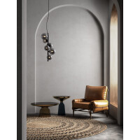 Nova Luce 9028859 Odillia G9 Pendelleuchte Schwarz, Rauchigg