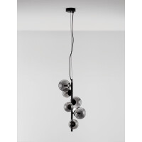 Nova Luce 9028859 Odillia G9 Pendelleuchte Schwarz, Rauchigg