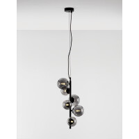 Nova Luce 9028859 Odillia G9 Pendelleuchte Schwarz, Rauchigg