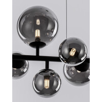 Nova Luce 9028857 Odillia G9 Pendelleuchte Schwarz, Rauchigg