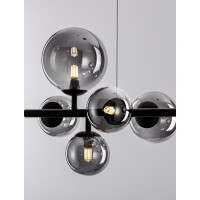 Nova Luce 9028857 Odillia G9 Pendelleuchte Schwarz, Rauchigg