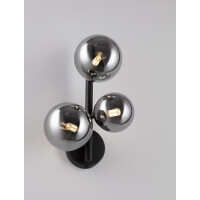 Nova Luce 9028861 Odillia G9 Wandleuchte Schwarz, Rauchiggra