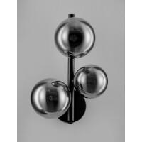 Nova Luce 9028861 Odillia G9 Wandleuchte Schwarz, Rauchiggra