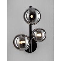 Nova Luce 9028861 Odillia G9 Wandleuchte Schwarz, Rauchiggra