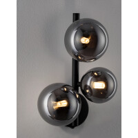 Nova Luce 9028861 Odillia G9 Wandleuchte Schwarz, Rauchiggra