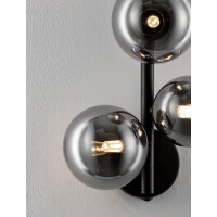 Nova Luce 9028861 Odillia G9 Wandleuchte Schwarz, Rauchiggra