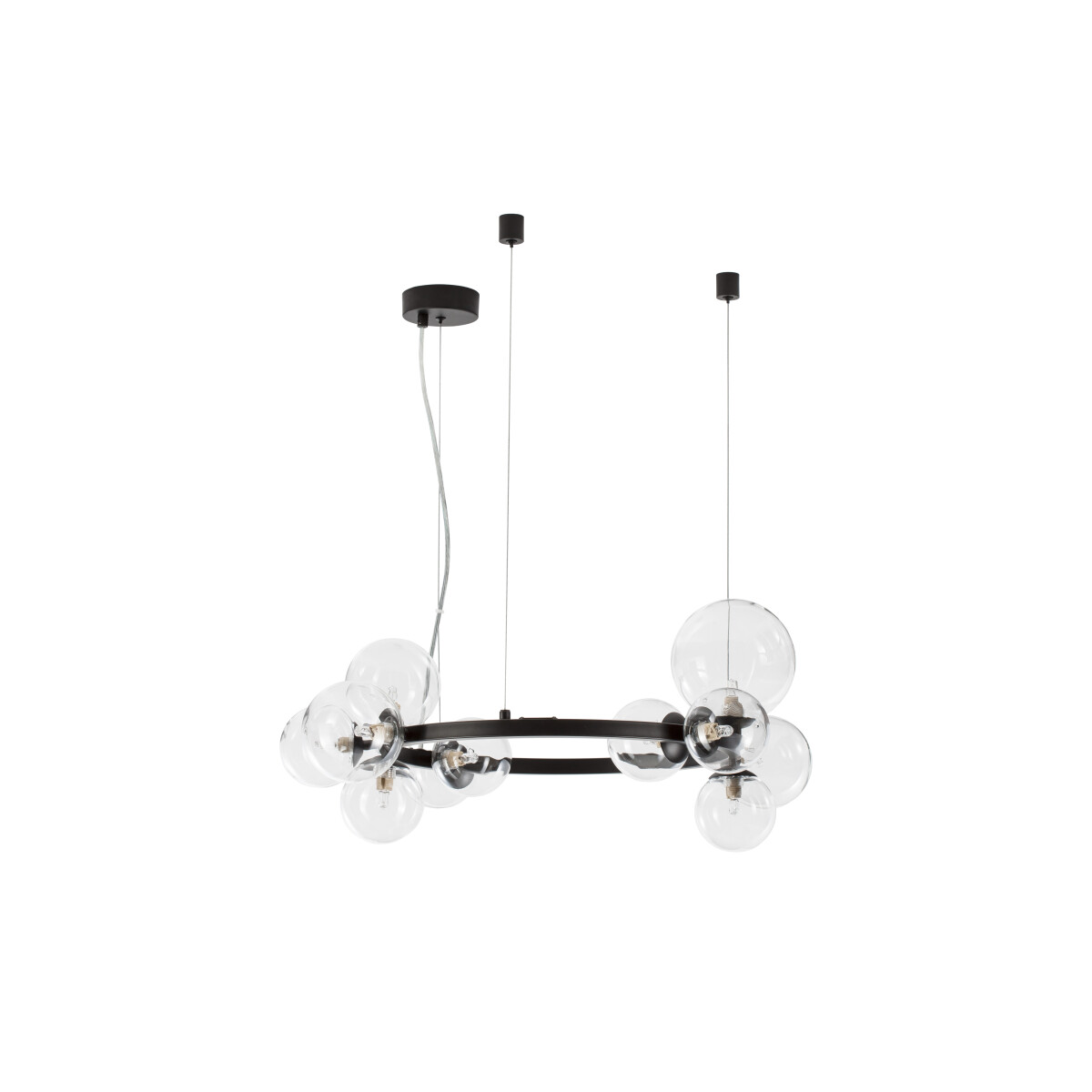 Nova Luce 9009249 Odillia G9 Pendelleuchte Schwarz, Transparent