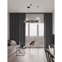 Nova Luce 9009249 Odillia G9 Pendelleuchte Schwarz, Transpar