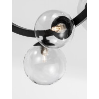 Nova Luce 9009249 Odillia G9 Pendelleuchte Schwarz, Transpar