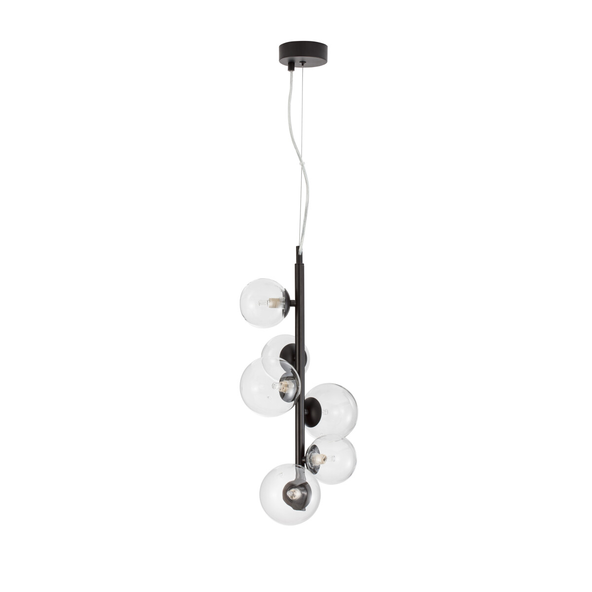 Nova Luce 9009251 Odillia G9 Pendelleuchte Schwarz, Transparent
