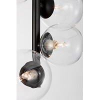 Nova Luce 9009251 Odillia G9 Pendelleuchte Schwarz, Transpar