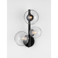 Nova Luce 9009252 Odillia G9 Wandleuchte Schwarz, Transparen