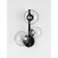Nova Luce 9009252 Odillia G9 Wandleuchte Schwarz, Transparen
