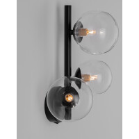 Nova Luce 9009252 Odillia G9 Wandleuchte Schwarz, Transparen