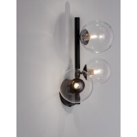 Nova Luce 9009252 Odillia G9 Wandleuchte Schwarz, Transparen