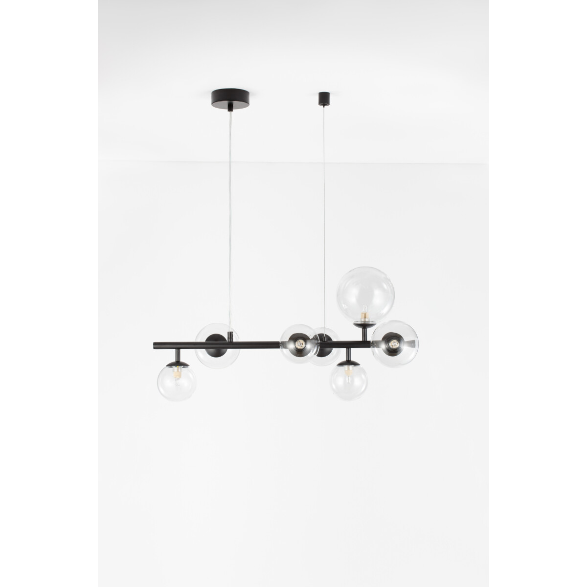 Nova Luce 9009250 Odillia G9 Pendelleuchte Schwarz, Transparent