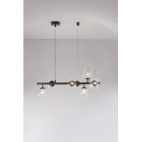 Nova Luce 9009250 Odillia G9 Pendelleuchte Schwarz, Transpar