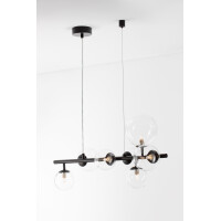 Nova Luce 9009250 Odillia G9 Pendelleuchte Schwarz, Transpar